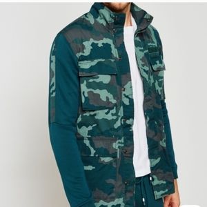Nike Camo Lightweight Military Style Cargo Pocket Jacket